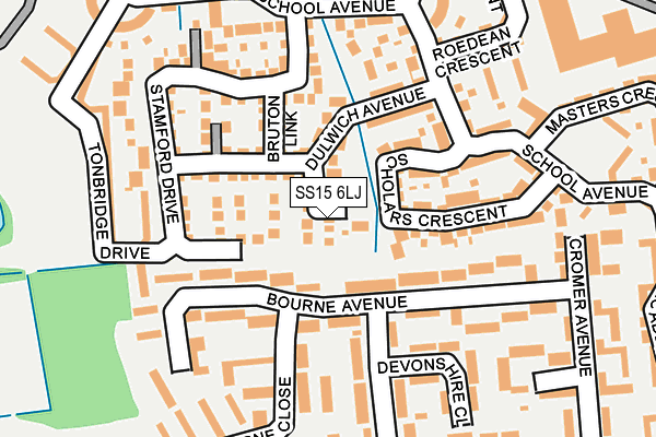 SS15 6LJ map - OS OpenMap – Local (Ordnance Survey)