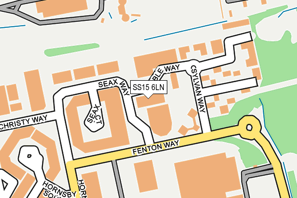 SS15 6LN map - OS OpenMap – Local (Ordnance Survey)