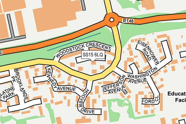SS15 6LQ map - OS OpenMap – Local (Ordnance Survey)