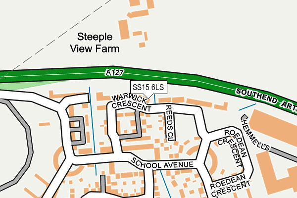 SS15 6LS map - OS OpenMap – Local (Ordnance Survey)