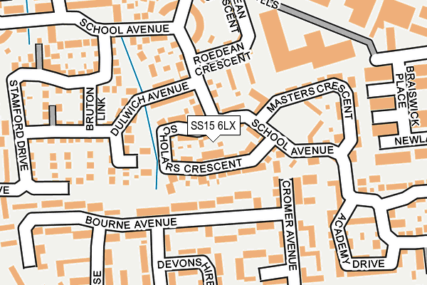 SS15 6LX map - OS OpenMap – Local (Ordnance Survey)