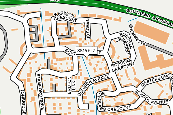 SS15 6LZ map - OS OpenMap – Local (Ordnance Survey)