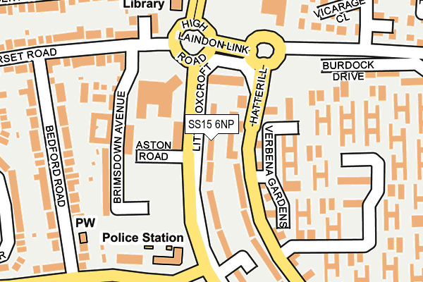 SS15 6NP map - OS OpenMap – Local (Ordnance Survey)