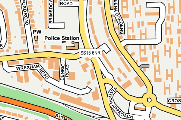 SS15 6NR map - OS OpenMap – Local (Ordnance Survey)