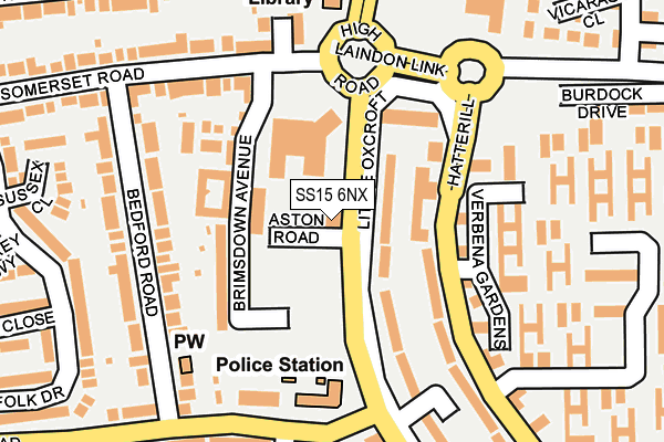 SS15 6NX map - OS OpenMap – Local (Ordnance Survey)