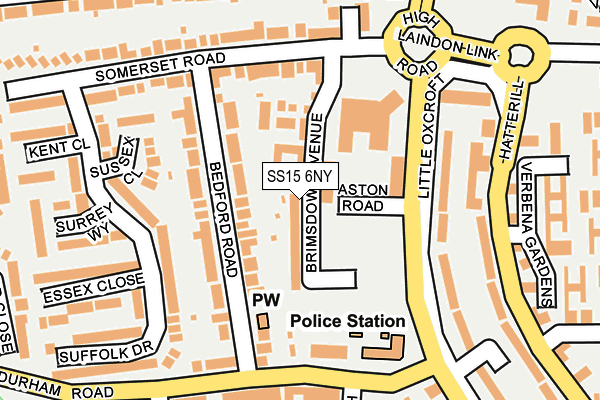 SS15 6NY map - OS OpenMap – Local (Ordnance Survey)