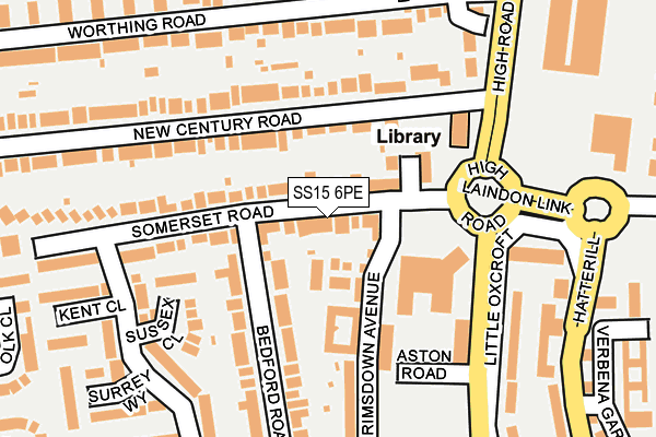 SS15 6PE map - OS OpenMap – Local (Ordnance Survey)
