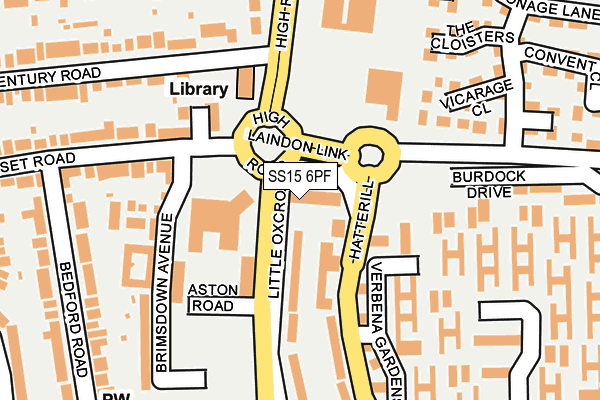 SS15 6PF map - OS OpenMap – Local (Ordnance Survey)