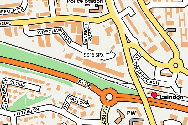 SS15 6PX map - OS OpenMap – Local (Ordnance Survey)