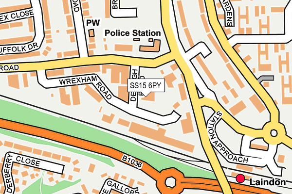 SS15 6PY map - OS OpenMap – Local (Ordnance Survey)