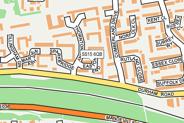 SS15 6QB map - OS OpenMap – Local (Ordnance Survey)