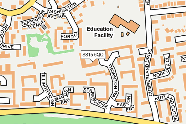 SS15 6QQ map - OS OpenMap – Local (Ordnance Survey)