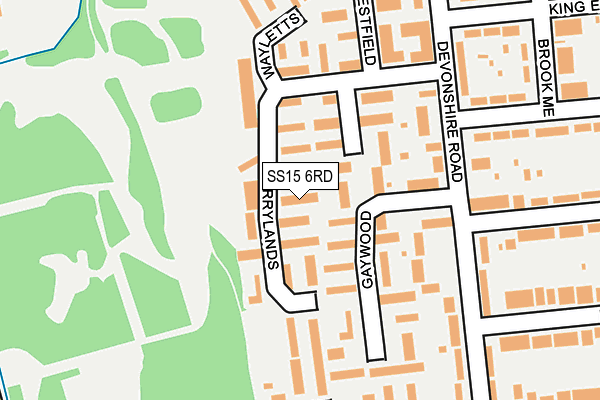 SS15 6RD map - OS OpenMap – Local (Ordnance Survey)