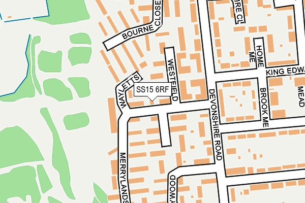 SS15 6RF map - OS OpenMap – Local (Ordnance Survey)