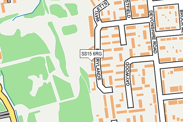 SS15 6RG map - OS OpenMap – Local (Ordnance Survey)