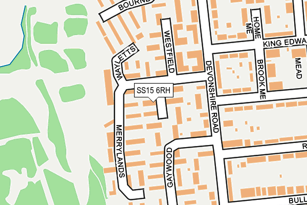 SS15 6RH map - OS OpenMap – Local (Ordnance Survey)