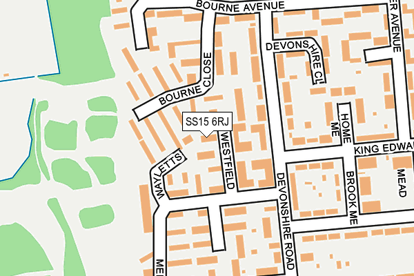 SS15 6RJ map - OS OpenMap – Local (Ordnance Survey)