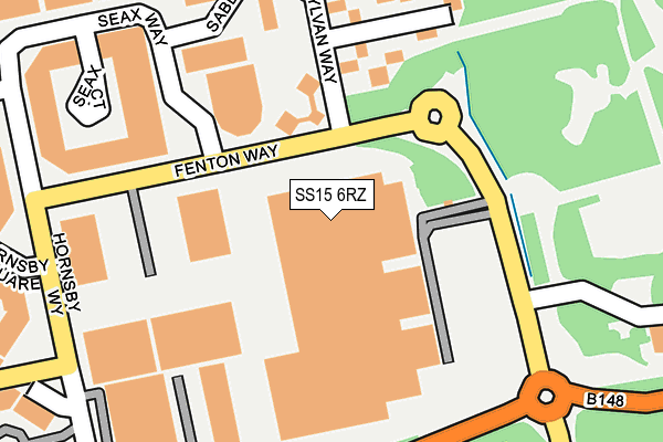 SS15 6RZ map - OS OpenMap – Local (Ordnance Survey)