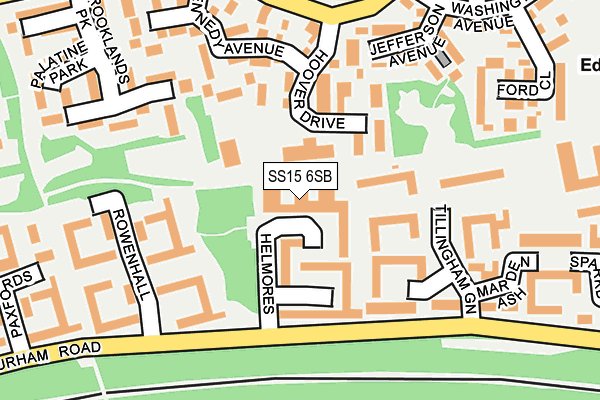 SS15 6SB map - OS OpenMap – Local (Ordnance Survey)