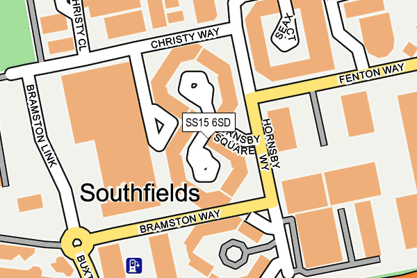 SS15 6SD map - OS OpenMap – Local (Ordnance Survey)