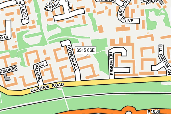 SS15 6SE map - OS OpenMap – Local (Ordnance Survey)