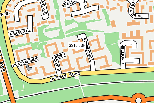 SS15 6SF map - OS OpenMap – Local (Ordnance Survey)