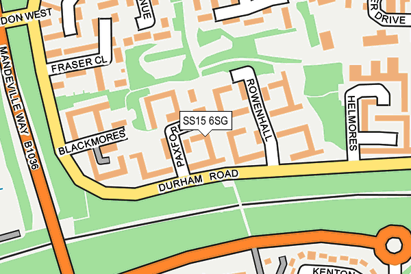SS15 6SG map - OS OpenMap – Local (Ordnance Survey)