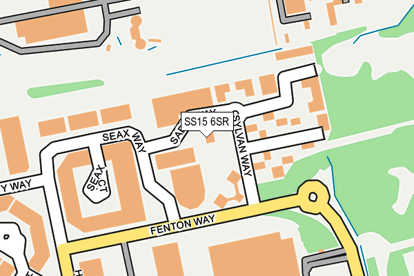 SS15 6SR map - OS OpenMap – Local (Ordnance Survey)
