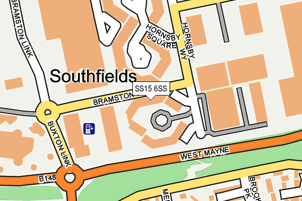 SS15 6SS map - OS OpenMap – Local (Ordnance Survey)