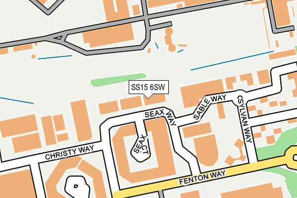 SS15 6SW map - OS OpenMap – Local (Ordnance Survey)