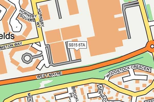 SS15 6TA map - OS OpenMap – Local (Ordnance Survey)