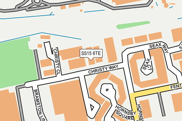 SS15 6TE map - OS OpenMap – Local (Ordnance Survey)