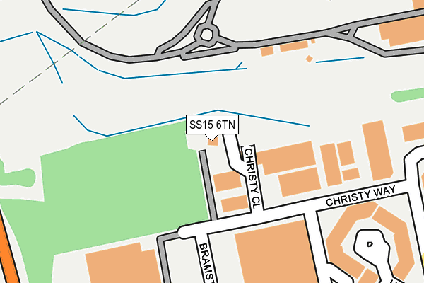 SS15 6TN map - OS OpenMap – Local (Ordnance Survey)