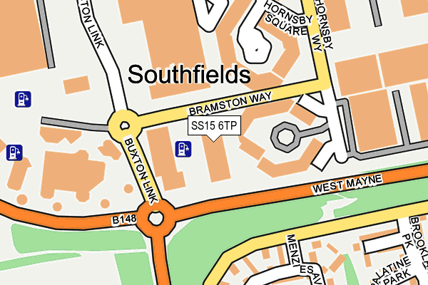 SS15 6TP map - OS OpenMap – Local (Ordnance Survey)