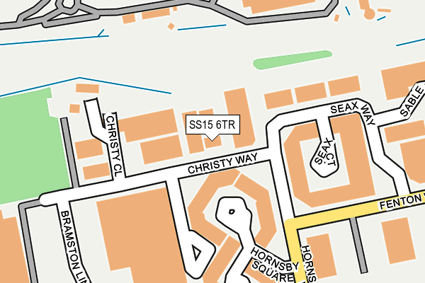 SS15 6TR map - OS OpenMap – Local (Ordnance Survey)