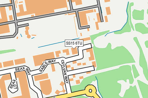 SS15 6TU map - OS OpenMap – Local (Ordnance Survey)