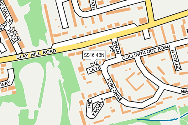 SS16 4BN map - OS OpenMap – Local (Ordnance Survey)