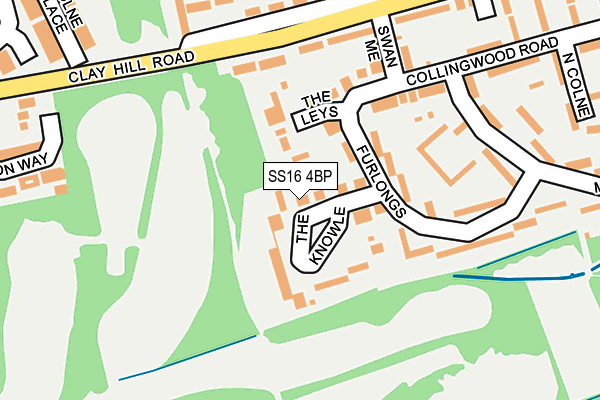 SS16 4BP map - OS OpenMap – Local (Ordnance Survey)