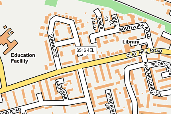 SS16 4EL map - OS OpenMap – Local (Ordnance Survey)