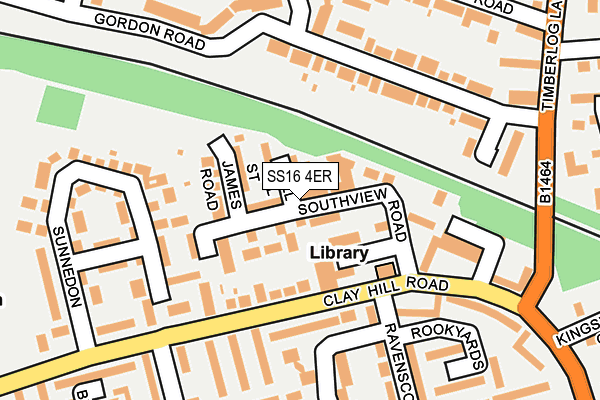 SS16 4ER map - OS OpenMap – Local (Ordnance Survey)