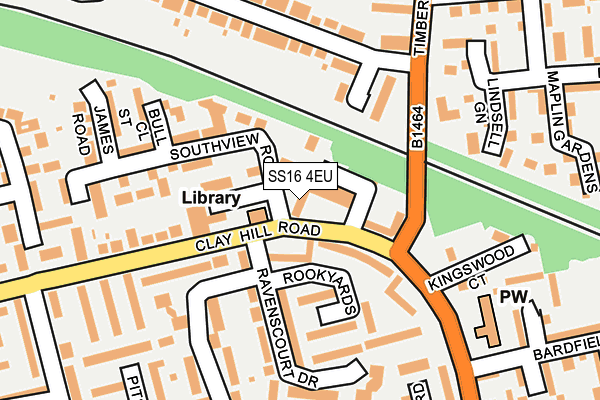 SS16 4EU map - OS OpenMap – Local (Ordnance Survey)