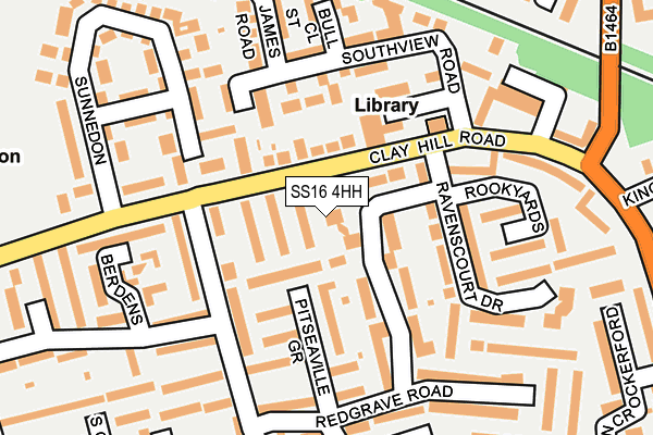SS16 4HH map - OS OpenMap – Local (Ordnance Survey)