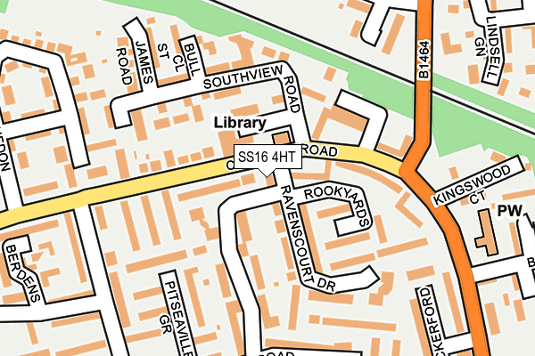 SS16 4HT map - OS OpenMap – Local (Ordnance Survey)
