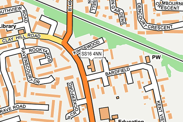 SS16 4NN map - OS OpenMap – Local (Ordnance Survey)