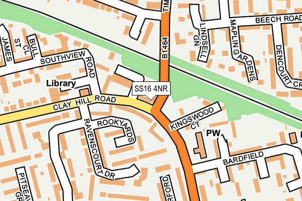 SS16 4NR map - OS OpenMap – Local (Ordnance Survey)