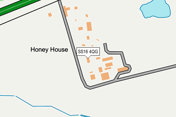SS16 4QG map - OS OpenMap – Local (Ordnance Survey)