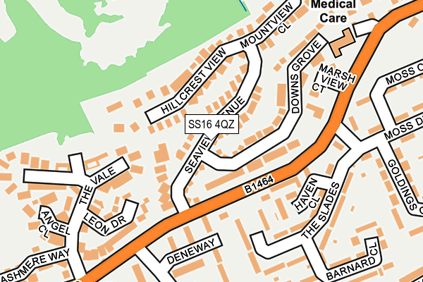 SS16 4QZ map - OS OpenMap – Local (Ordnance Survey)