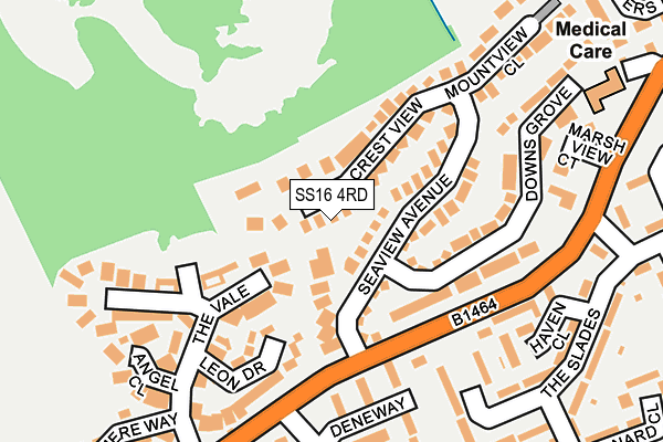 SS16 4RD map - OS OpenMap – Local (Ordnance Survey)