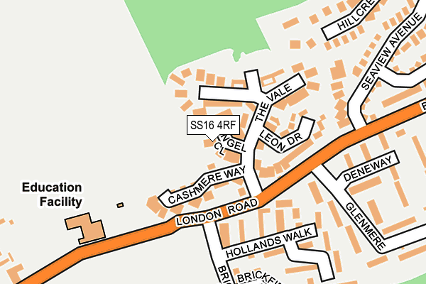 SS16 4RF map - OS OpenMap – Local (Ordnance Survey)