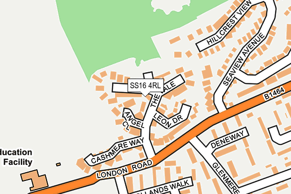 SS16 4RL map - OS OpenMap – Local (Ordnance Survey)